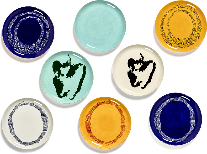 Feast Pepper Πιάτα Φαγητού, 26,5 cm, λευκό-μαύρα, 2 τμχ