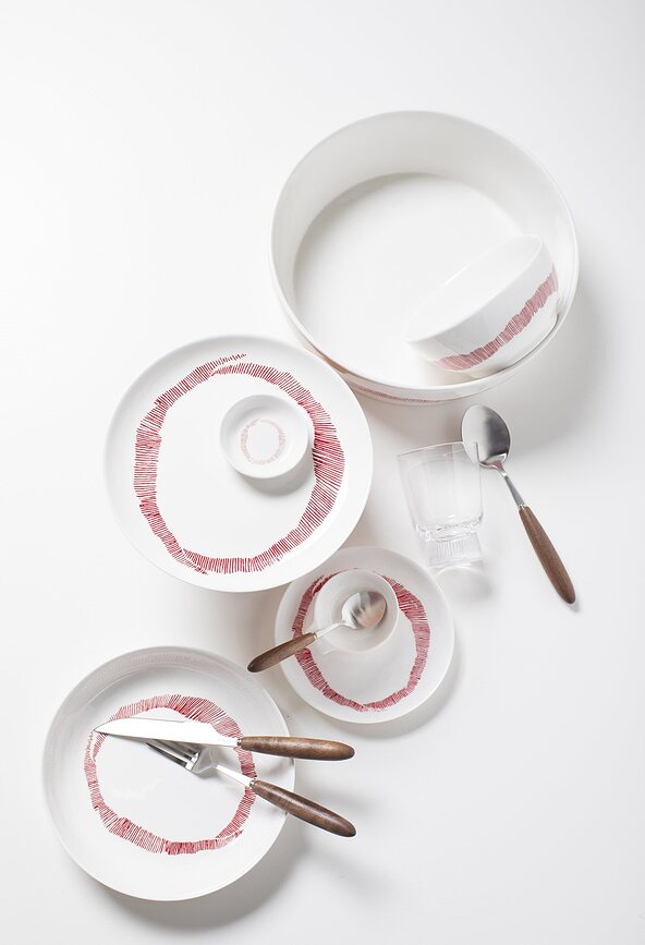 Feast Pepper Πιάτα Φαγητού, 26,5 cm, λευκό-μαύρα, 2 τμχ