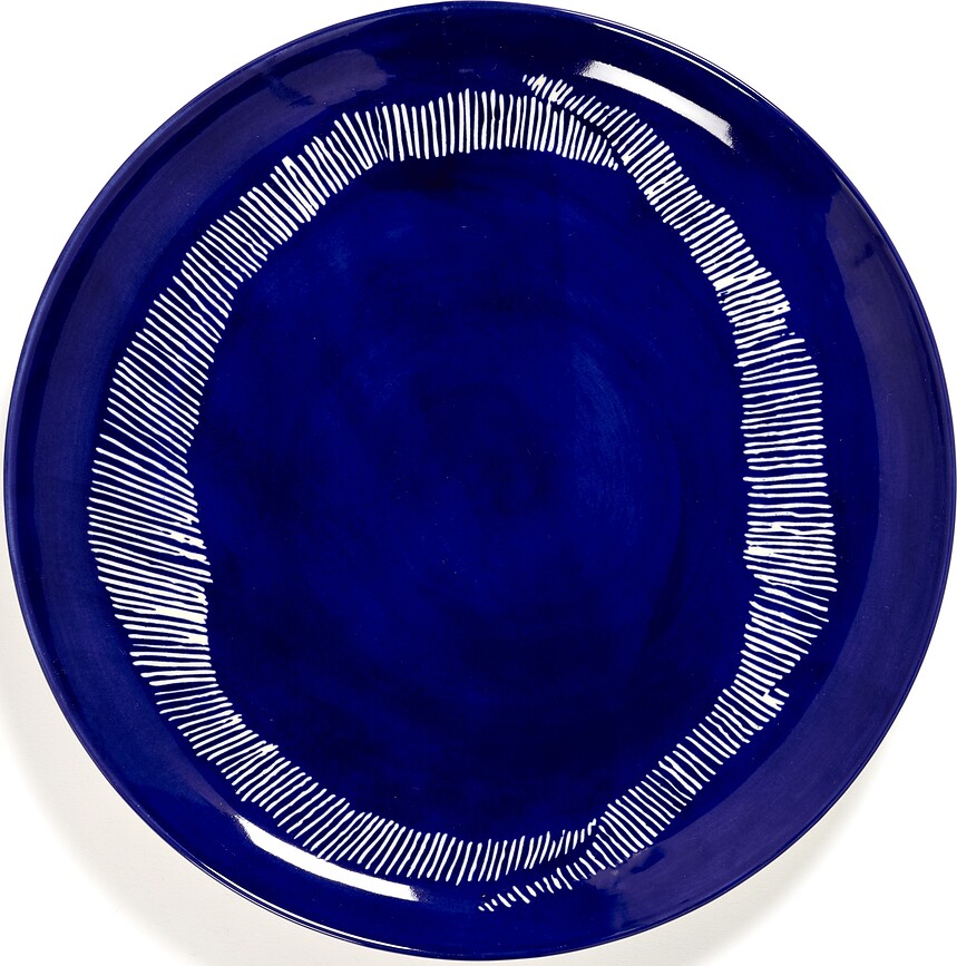 Feast Πιάτα Φαγητού, 26,5 cm, σκούρο μπλε-λευκό, 2 τμχ