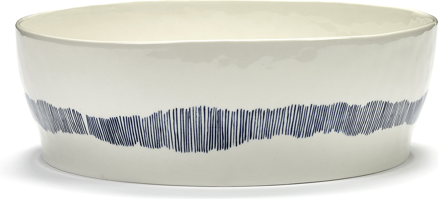 Feast Salad Bowl 28.5 cm, white, blue