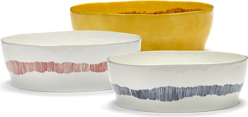 Feast Saladier, 28,5 cm, blanc et rouge