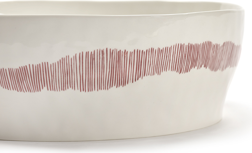 Feast Saladier, 28,5 cm, blanc et rouge