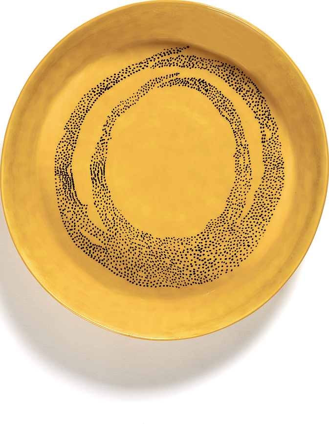 Feast Saladier, 30 cm, jaune et noir