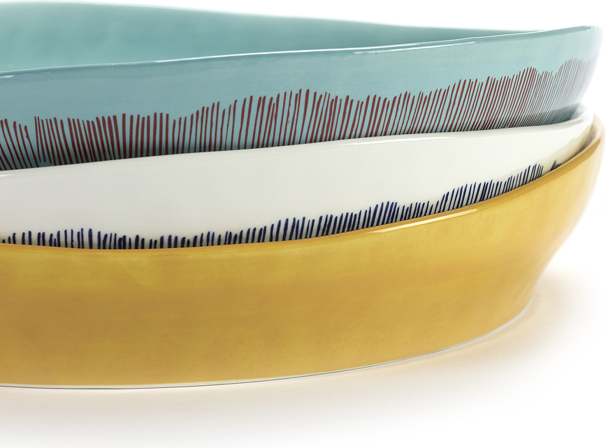 Feast Saladier, 30 cm, jaune et noir