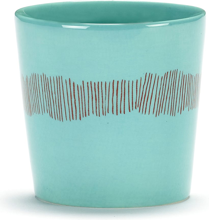 Feast Šalice za kavu 250 ml plavo-crvene 4 kom.