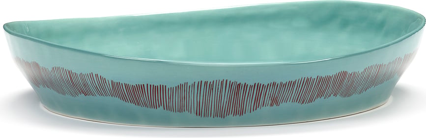 Feast Serveerimiskauss 30 cm, helesinine-punane