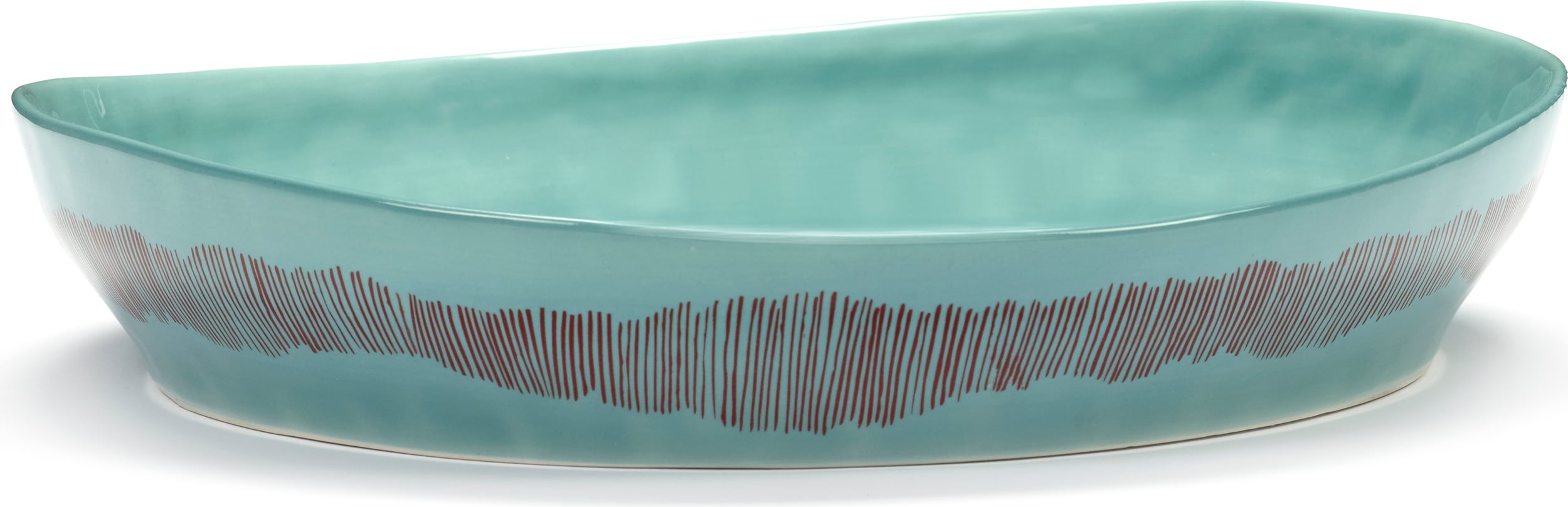 Snackschüssel Feast Servierschale 30 Cm, Hellblau-rot