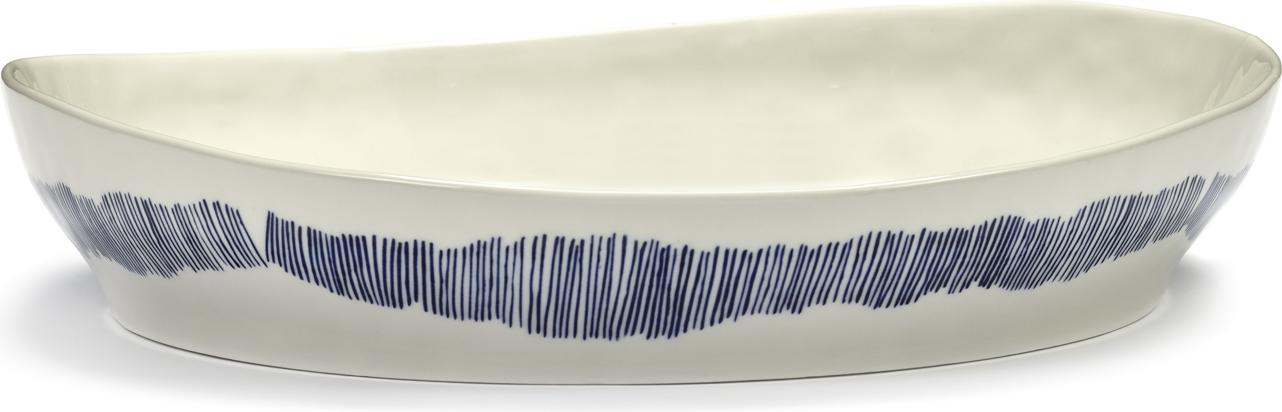 Feast Servierschale 30 cm, weiß-blau