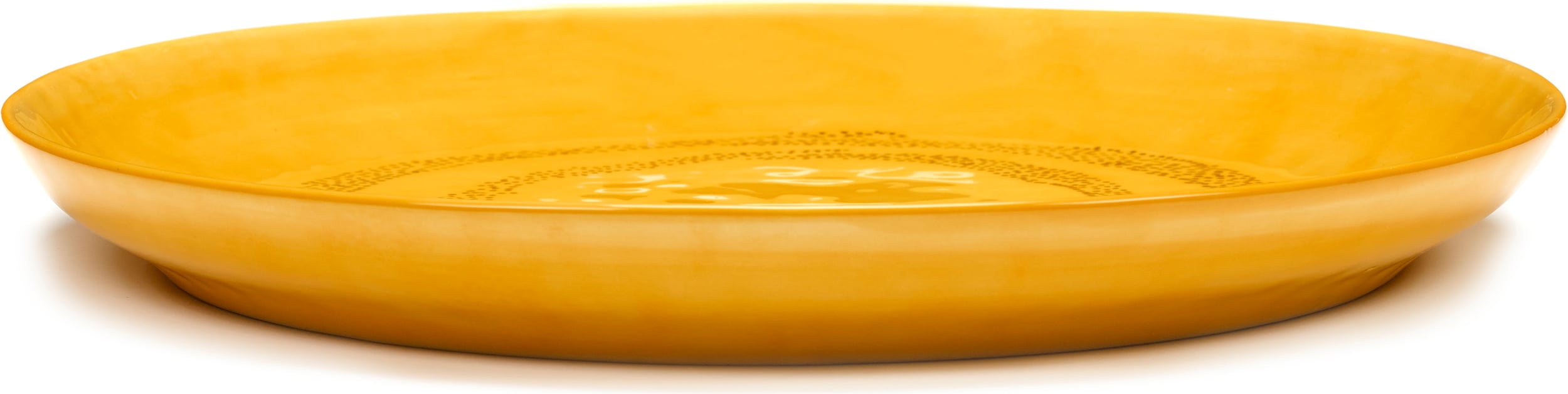 Snackteller Feast Servierteller Gepunktet, 35 Cm, Gelb-schwarz