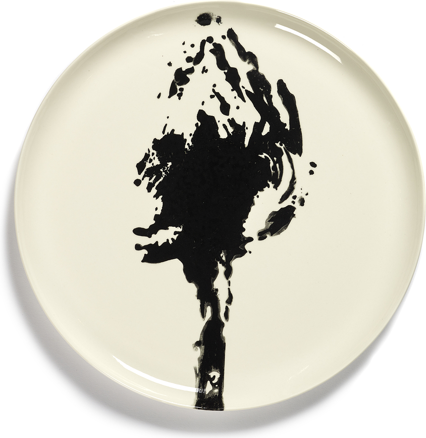 Feast Serving Plate black and white