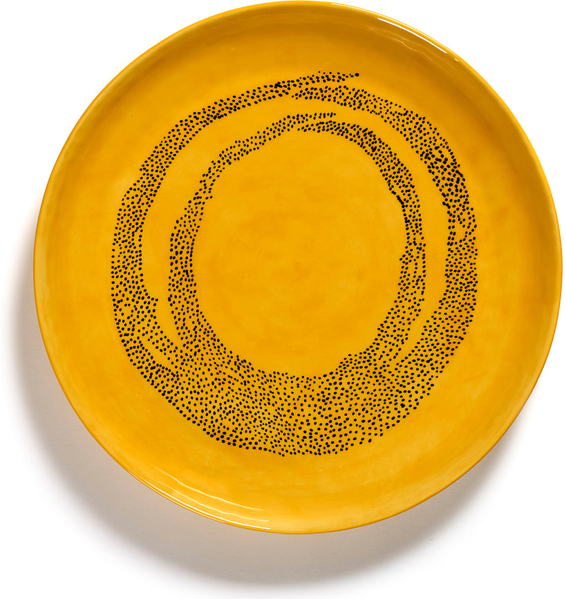 Feast Krožnik za serviranje, 35 cm, belo-moder