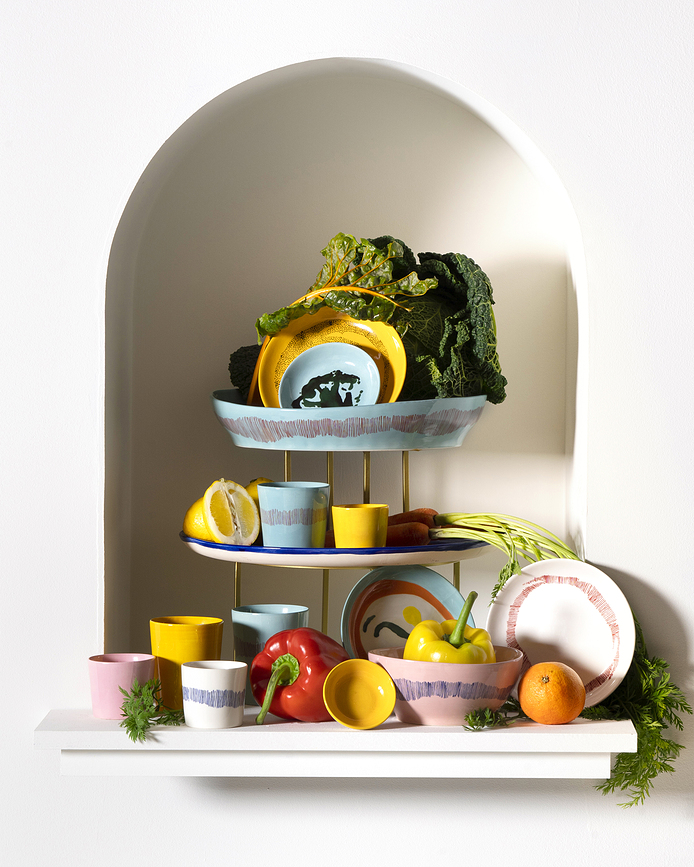 Feast Artichoke Skleda, 11,5 cm, belo-modra