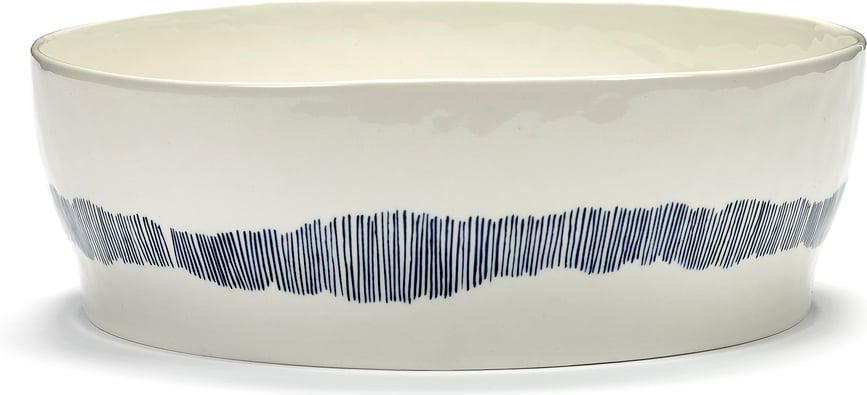 Feast Skleda za solato, 28,5 cm, belo-modra