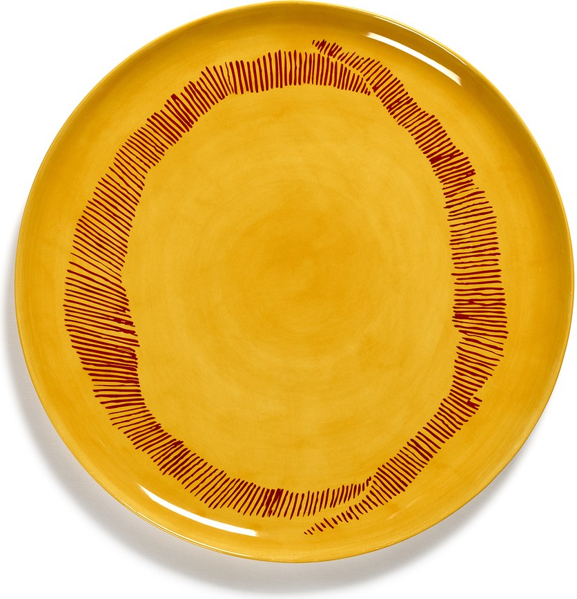 Feast Tanjur za posluživanje žuto-crveni