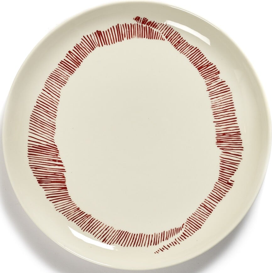 Feast Tanjuri za doručak 22,5 cm bijelo-crveni 2 kom.