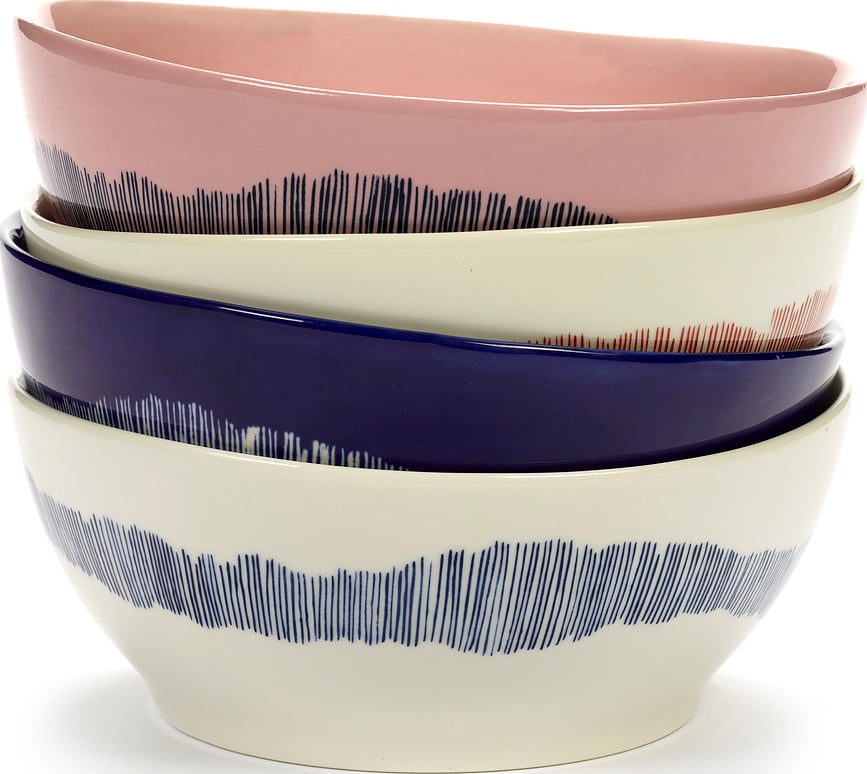 Feast Zdjele 18 cm bijelo-crvene 4 kom.