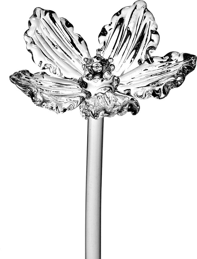 Fleur en verre Josephine Poppy transparente