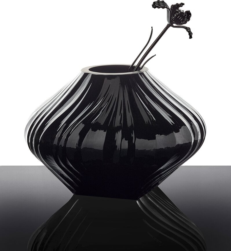 Fleur en verre Josephine Tulip, noire