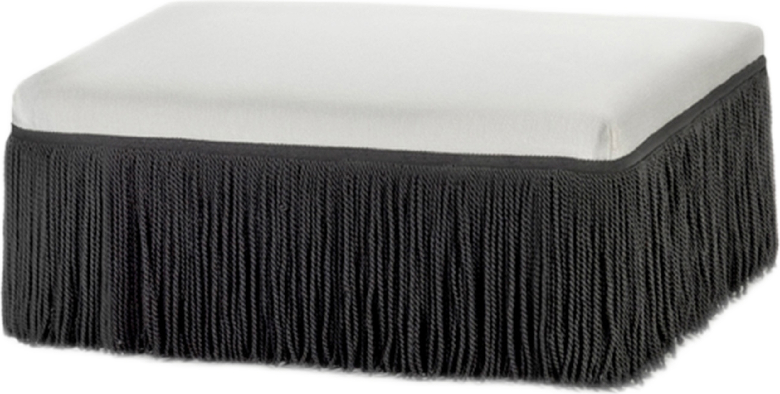 Frin Pouf 93 cm, weiß-schwarz