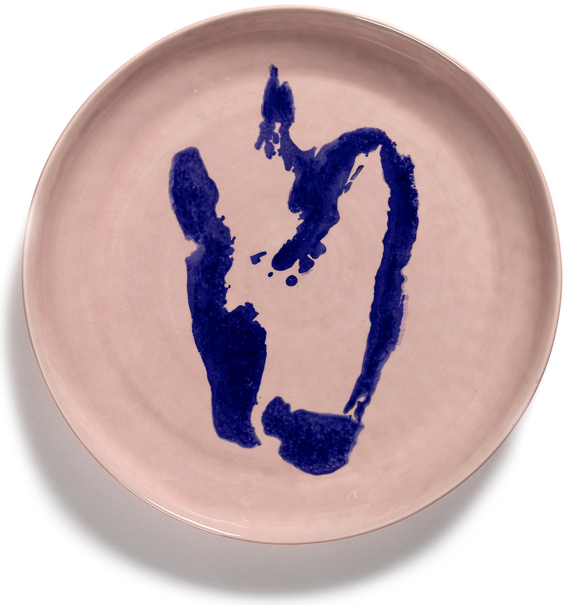 Fuente para servir Feast Pepper, 35 cm, rosa y azul