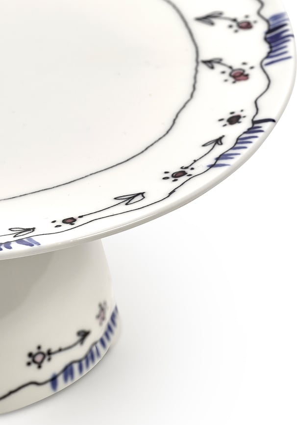 Bandeja Midnight Flowers Blossom Milk, 20 cm