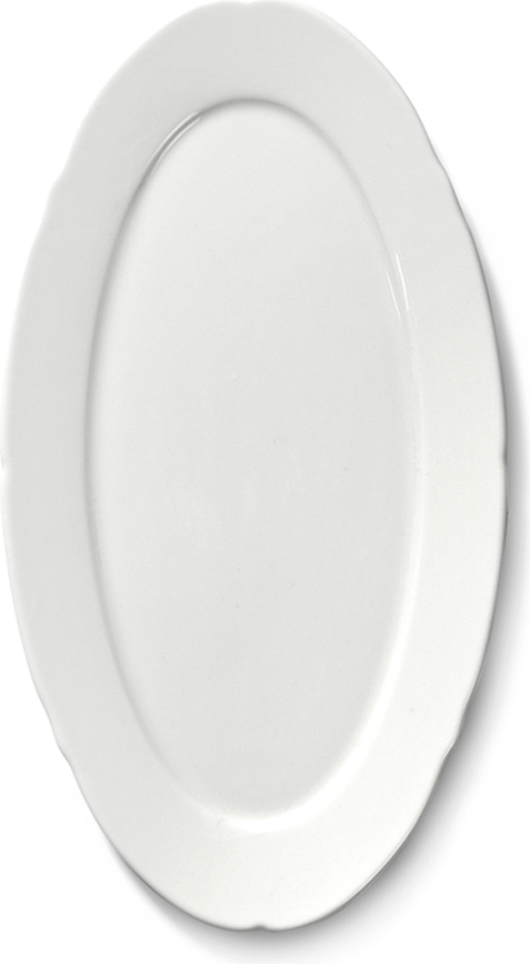 Fuente ovalada Silhouette, 30 cm, blanca