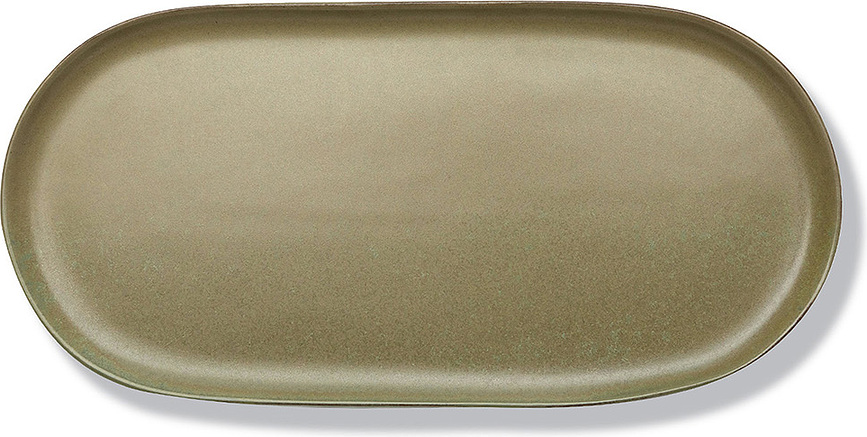 Fuente ovalada Surface, 35,5 cm, negro y gris