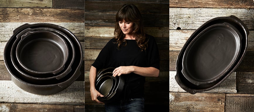 Fuente para hornear y servir Pure, 31 cm, negra