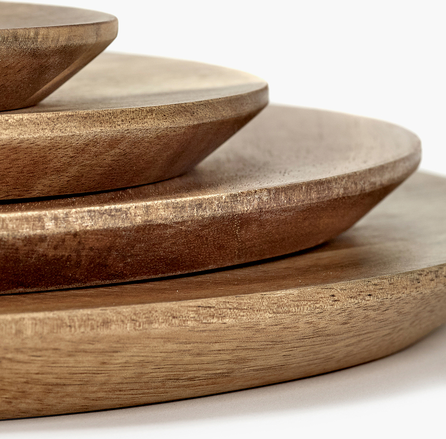 Fuente de madera de acacia Dunes, XL