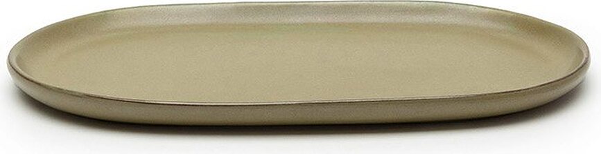 Fuentes ovaladas Surface, 25 cm, negro y gris, 2 unidades