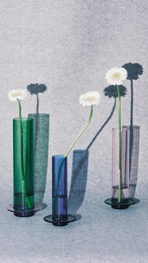 Glass Towers Βάζο διακοσμητικό, 27,5 cm, ροζ-πράσινο