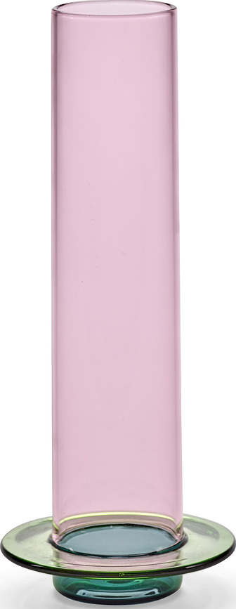 Glass Towers Vase décoratif, 27,5 cm, rose et vert