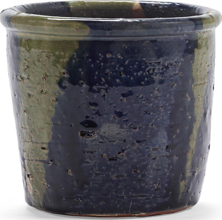 Glazed Shades Bloempot 15 cm, blauw-groen