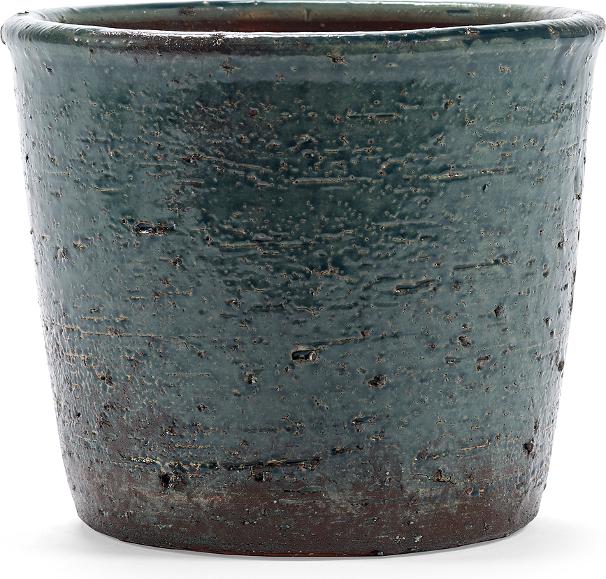 Glazed Shades Bloempot 20 cm, blauw
