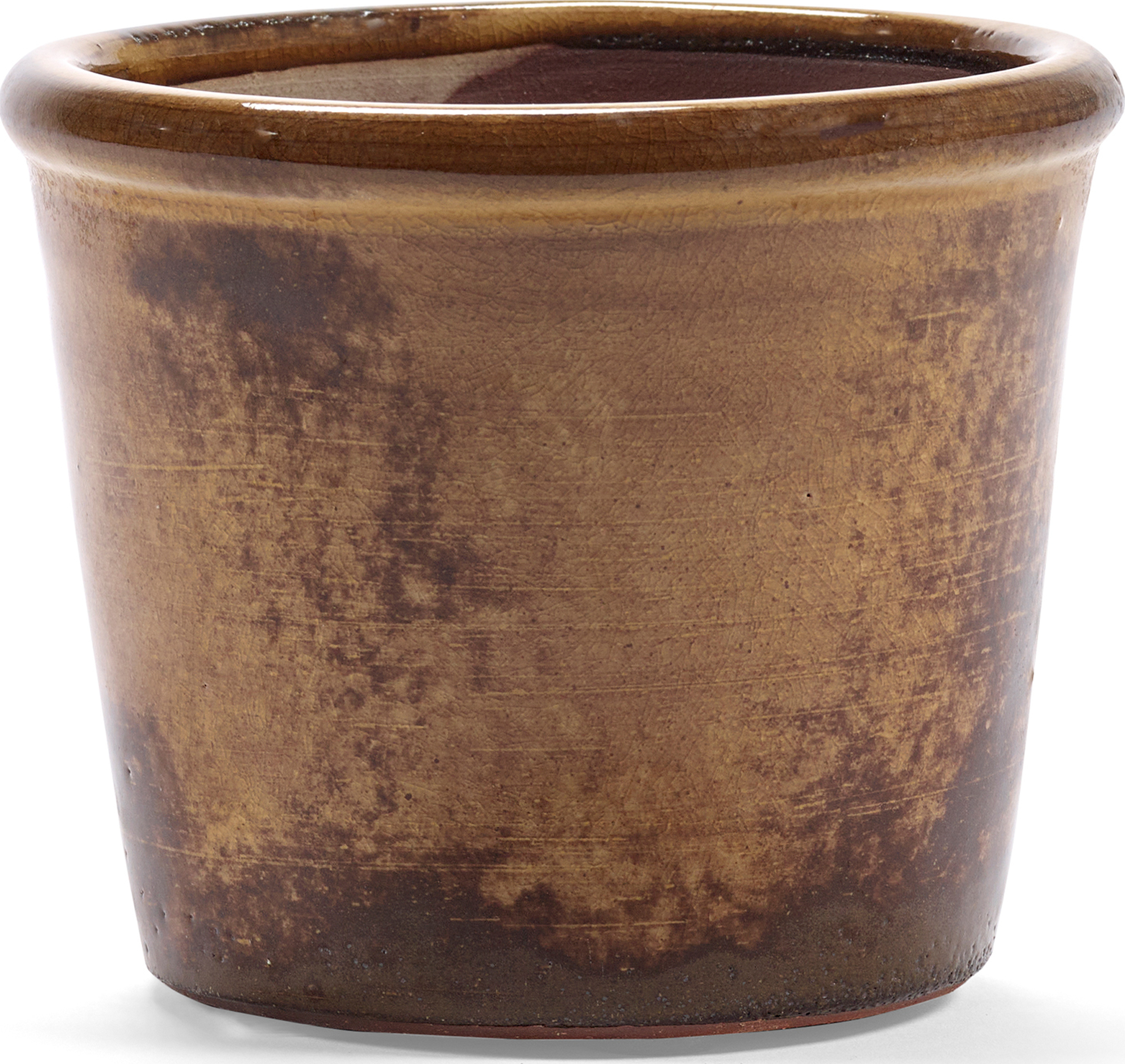 Glazed Shades Blumentopf 13,5 cm, rostfarben