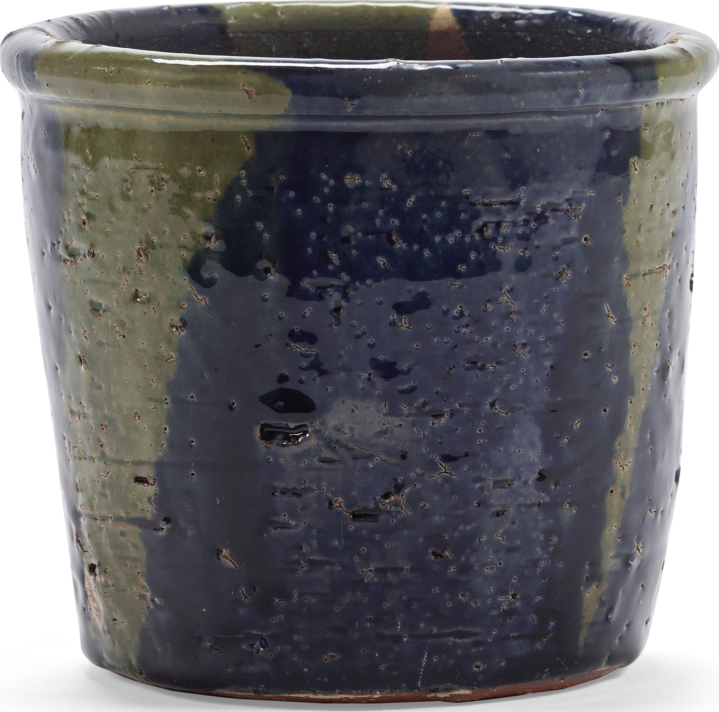 Stehende Blumentöpfe Glazed Shades Blumentopf 15 Cm, Blau-grün