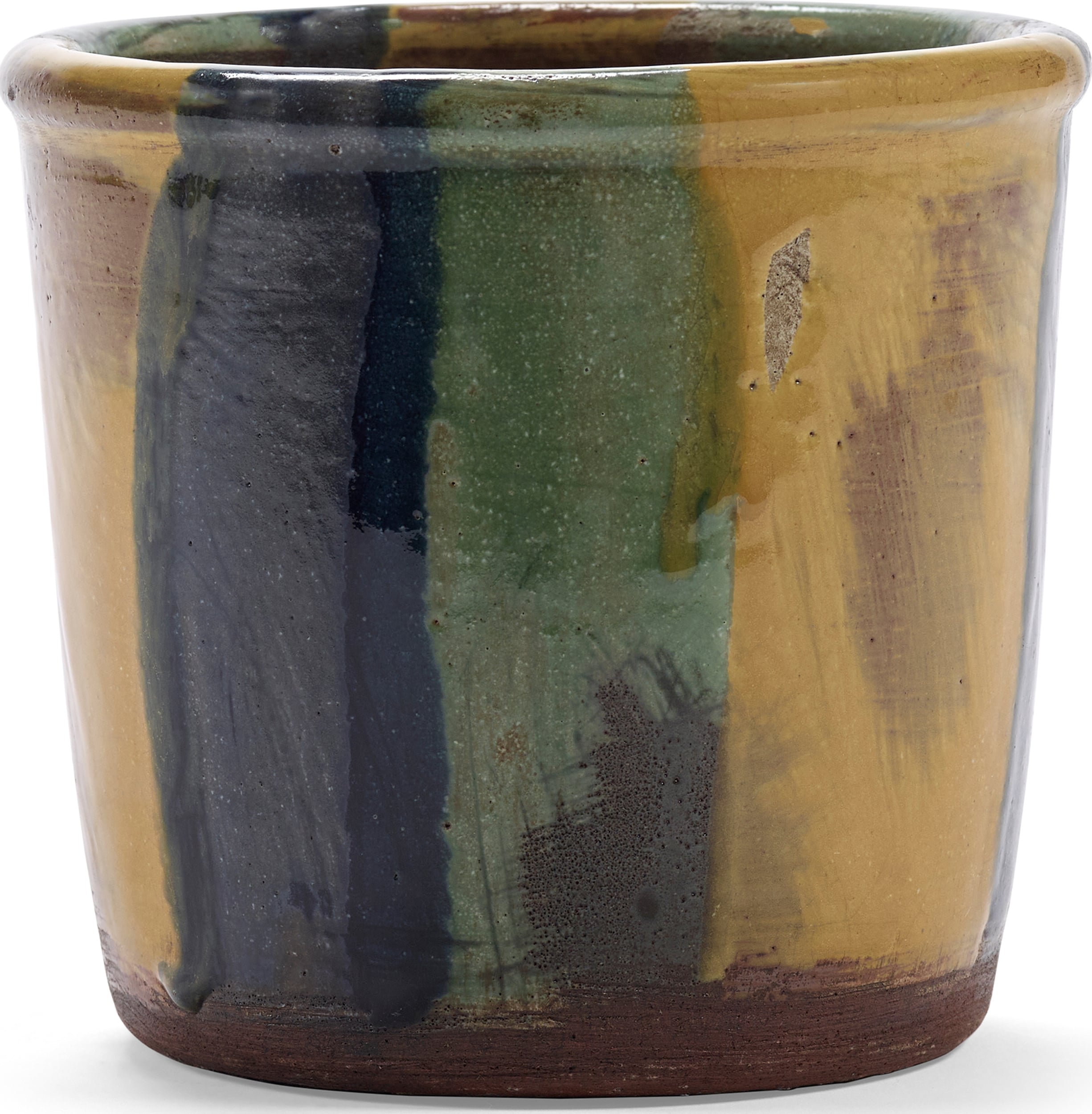 Stehende Blumentöpfe Glazed Shades Blumentopf 15 Cm, Gelb-blau