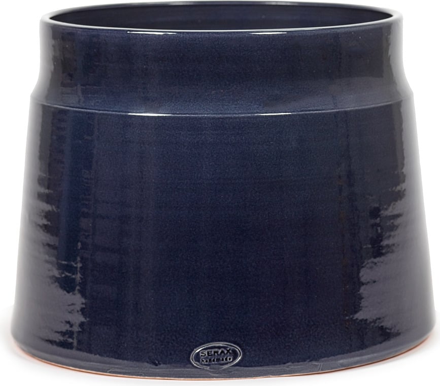 Glazed Shades Cache-Pot, 36 cm, bleu marine