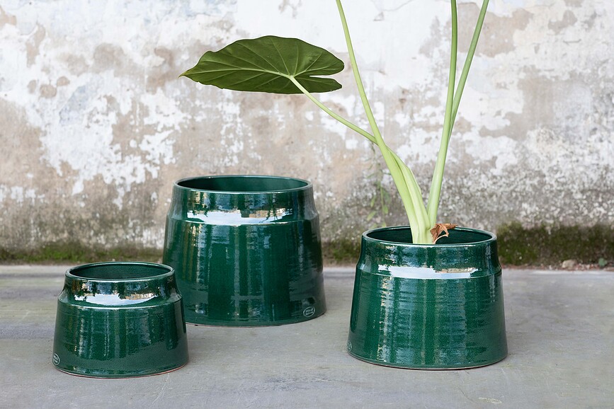 Glazed Shades Cache-Pot 36 cm, vert forêt