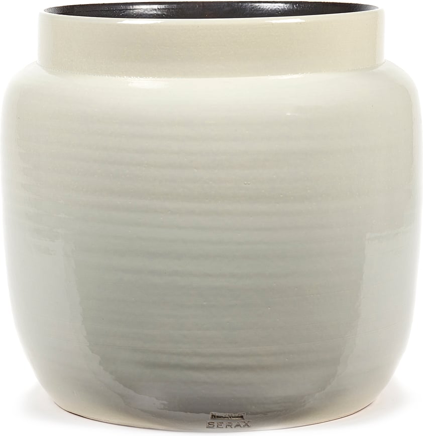 Glazed Shades Cache-Pot, 40 cm, gris clair