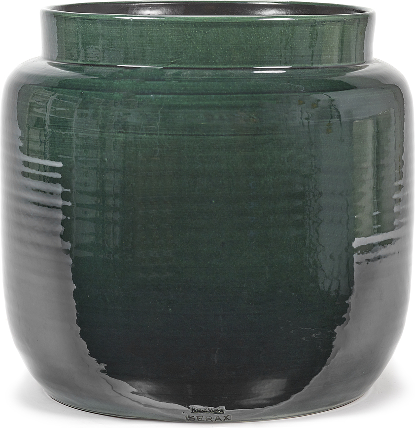 Glazed Shades Cache-pot, 40 cm, vert foncé