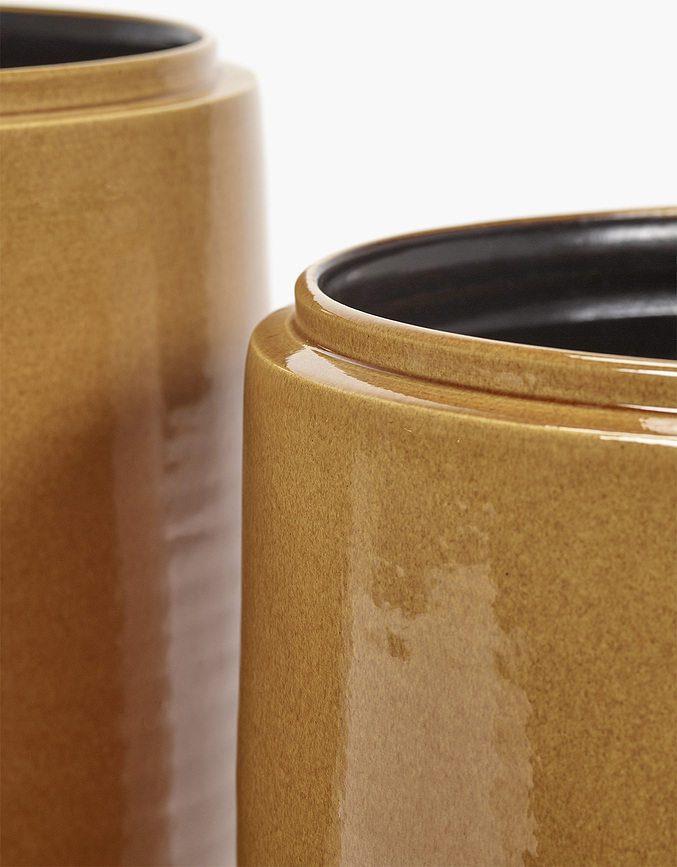 Glazed Shades Cache-Pot, 26 cm, miel