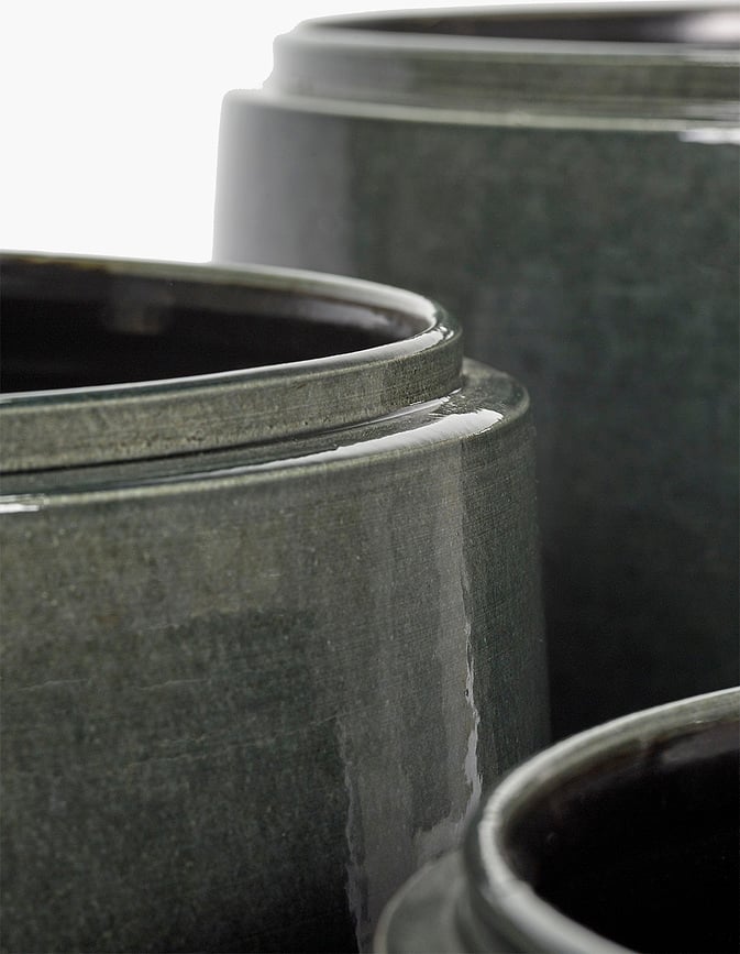 Glazed Shades Cache-pot 26 cm, gris foncé