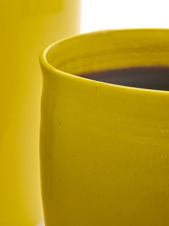Glazed Shades Cache-pot 40 cm, jaune