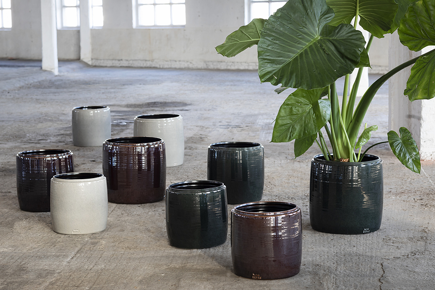 Glazed Shades Cache-pot 26 cm, brun