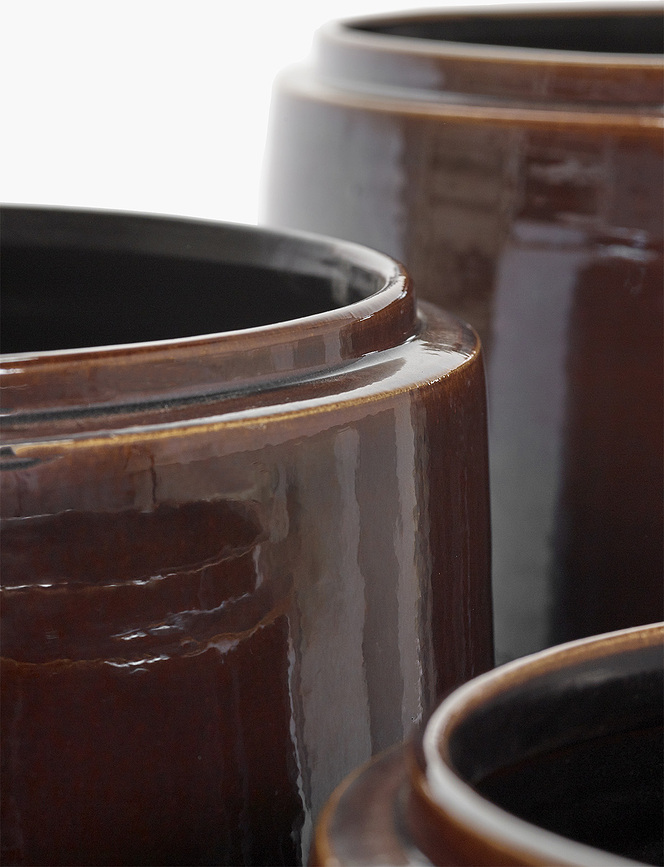 Glazed Shades Cache-pot 26 cm, brun