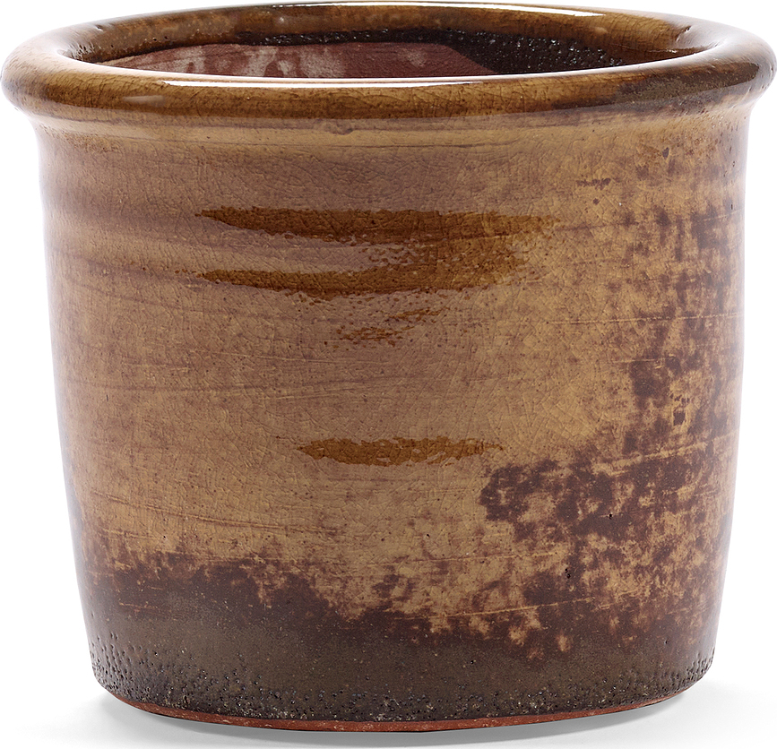 Glazed Shades Cvetlični lonec, 11 cm, rjast