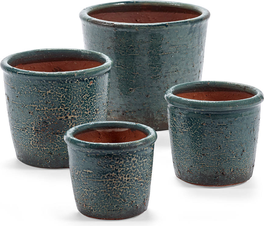 Glazed Shades Γλάστρα, 11 cm, κίτρινο-μπλε