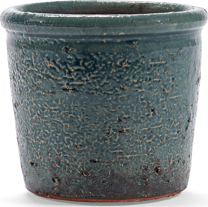 Glazed Shades Γλάστρα, 13,5 cm, μπλε