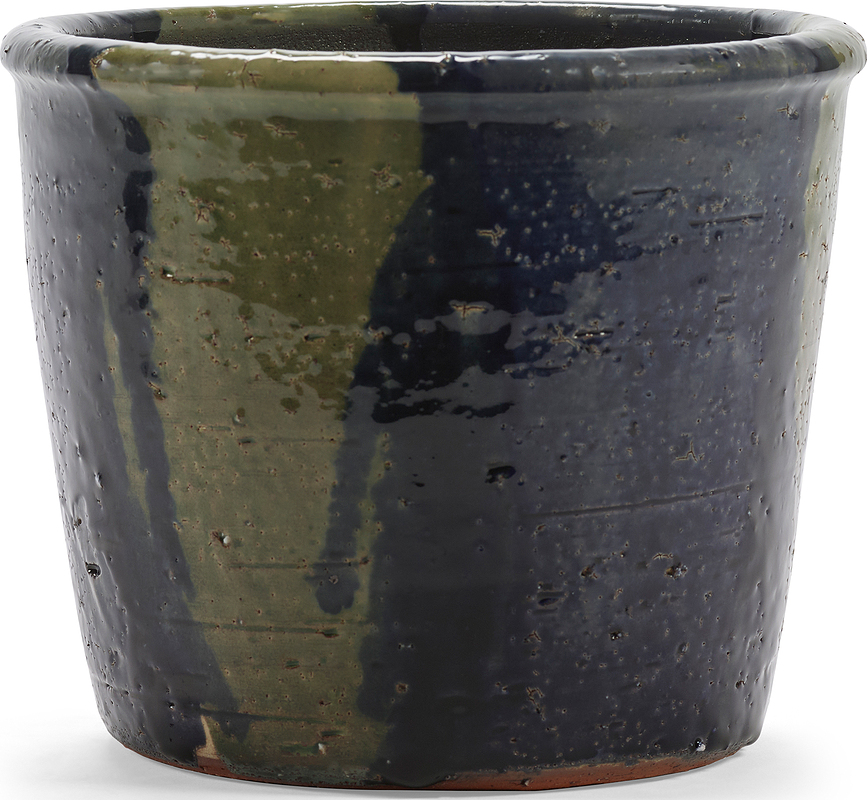 Glazed Shades Γλάστρα, 20 cm, μπλε-πράσινη